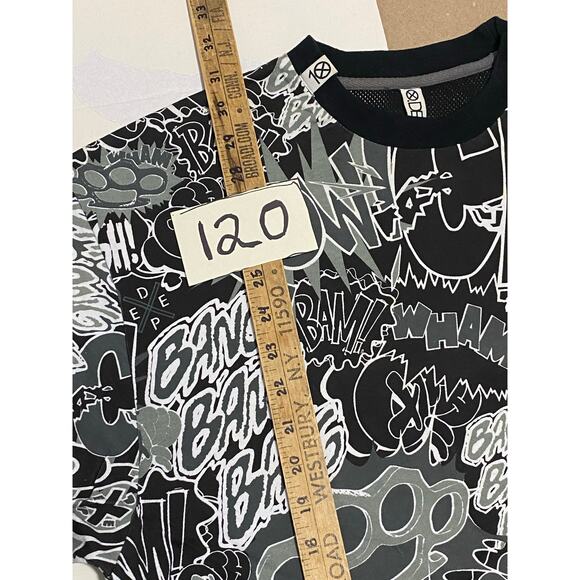 10.Deep T-Shirt Size Large Black Comic Book Line Art Graphic Tee Short Sleeve - Picture 4 of 9